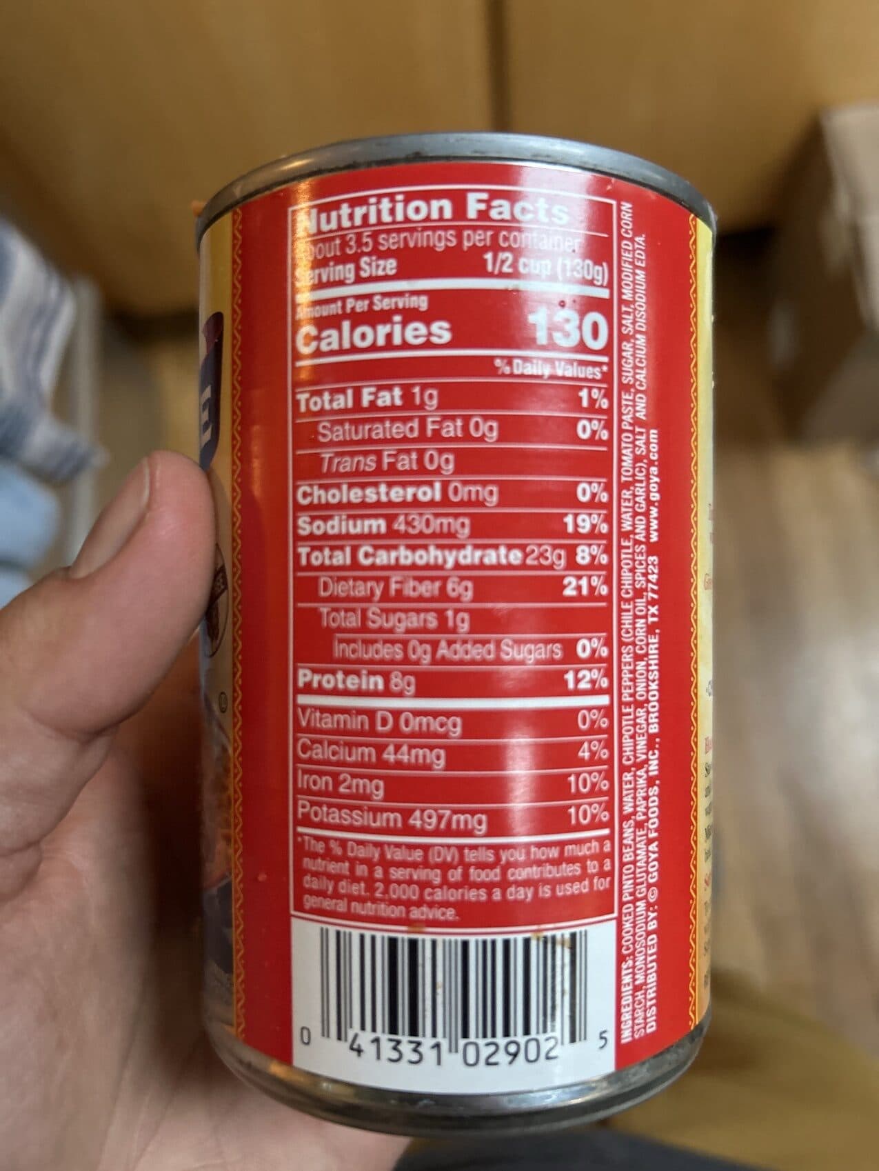 Goya Refried Pinto Beans With Chipotle packshot