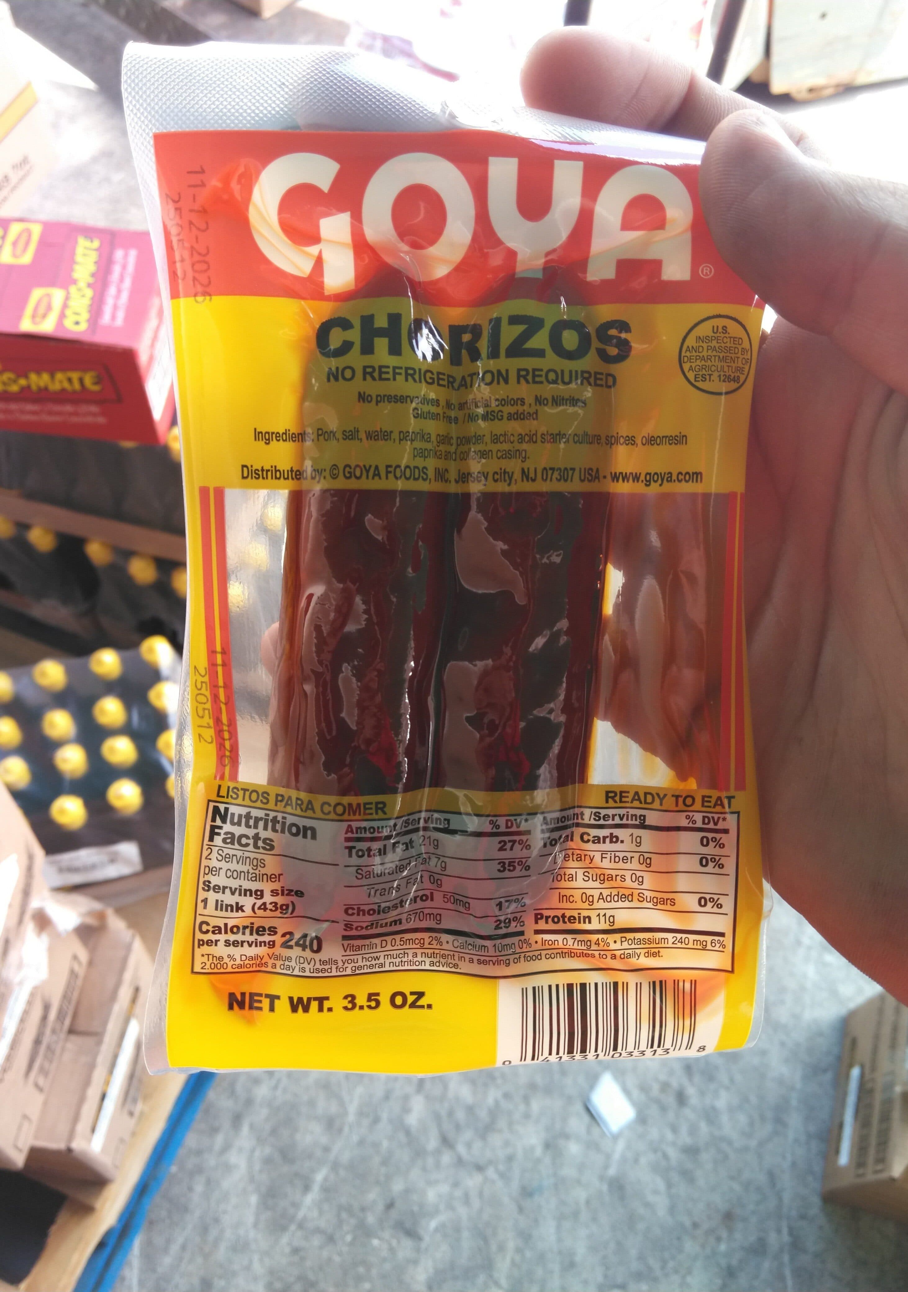 Goya Chorizos packshot