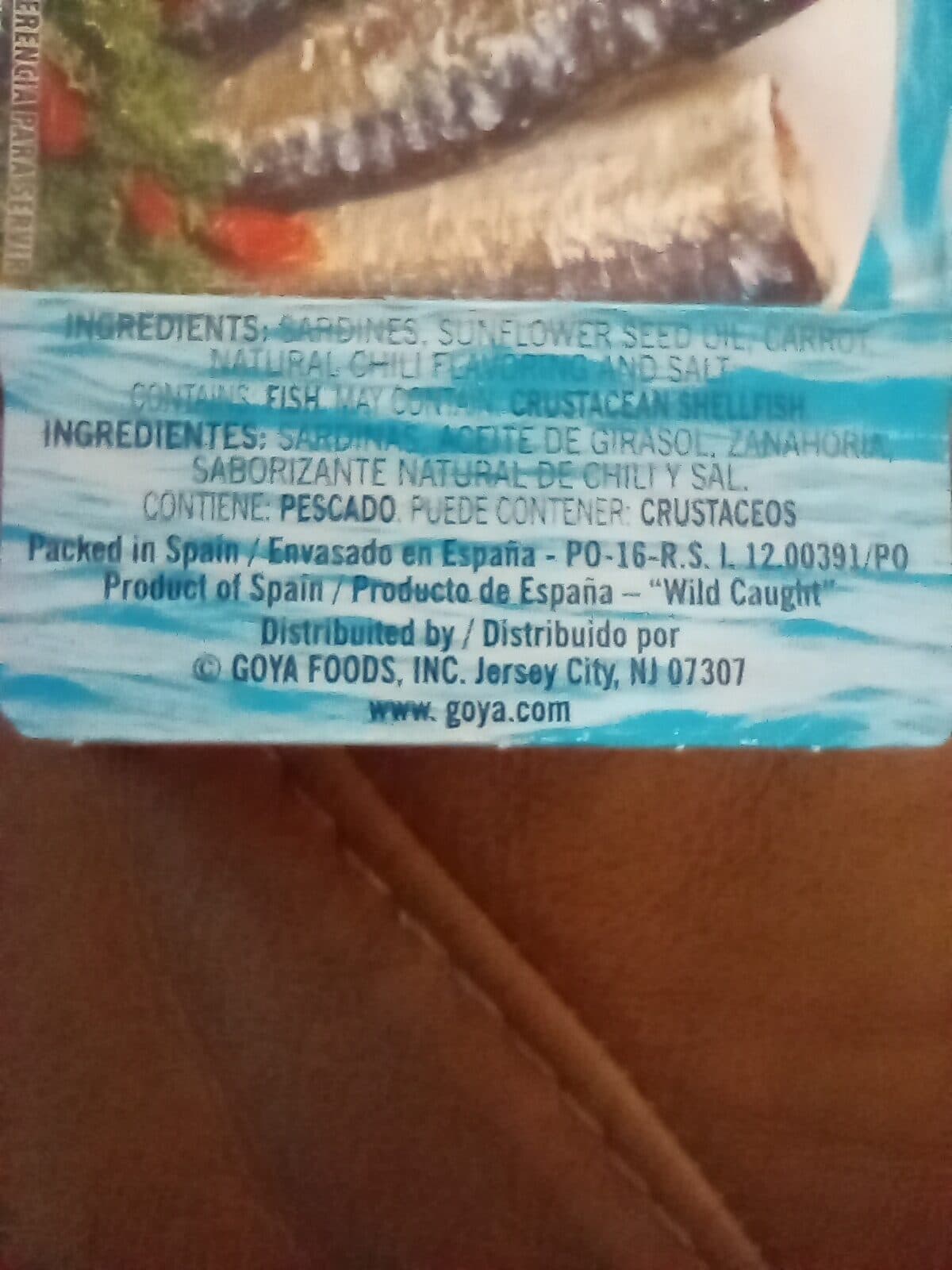 Goya Premium Sardines In Spicy Oil packshot