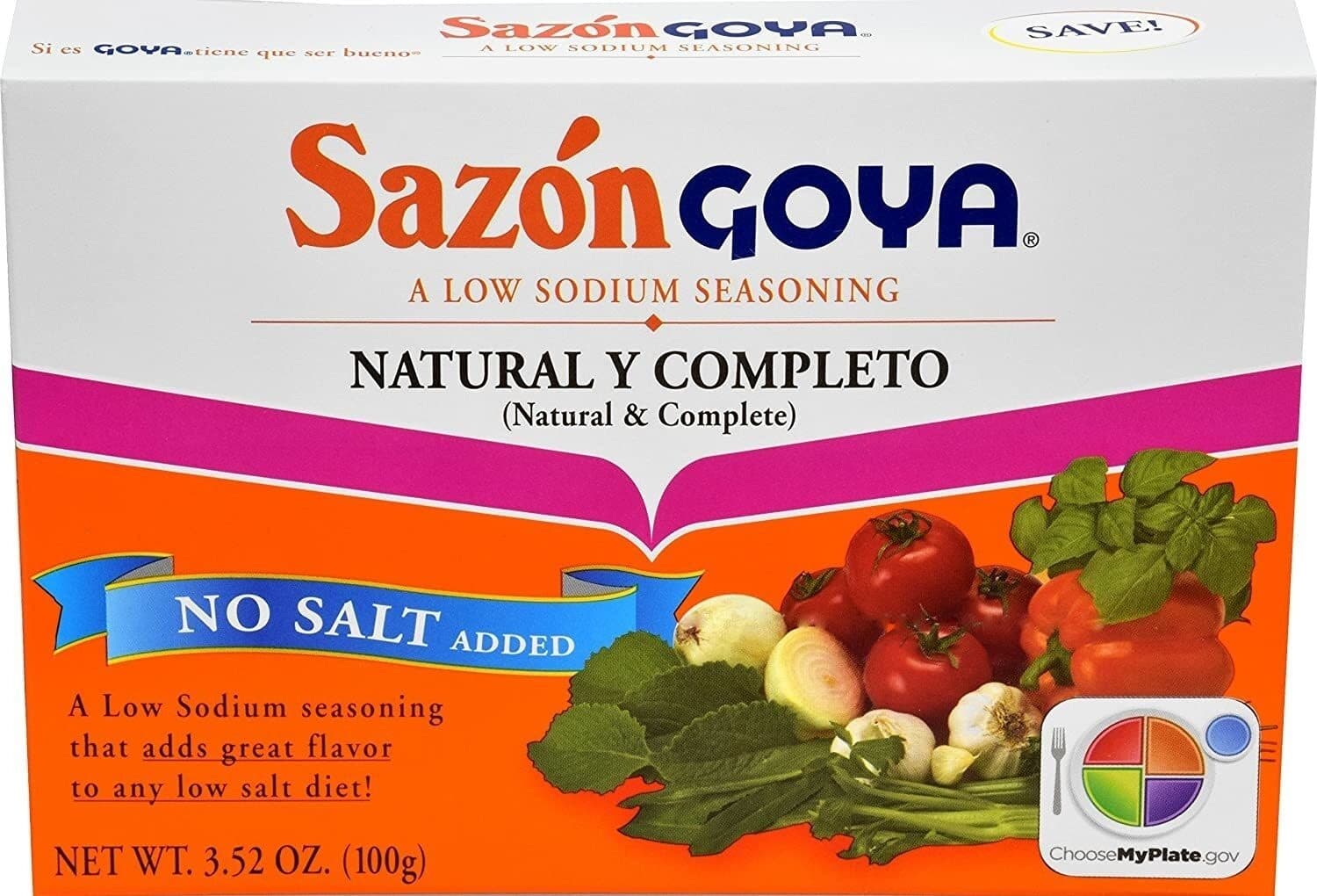 Goya Sazon A Low Sodium Seasoning packshot