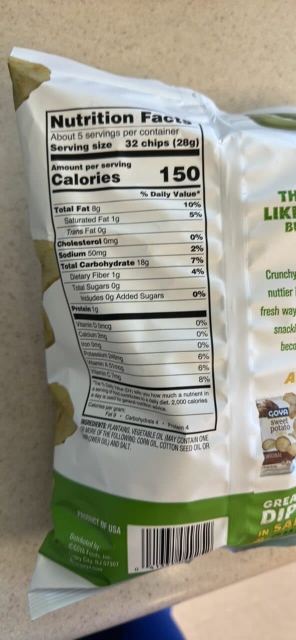 GOYA plantain chips packshot