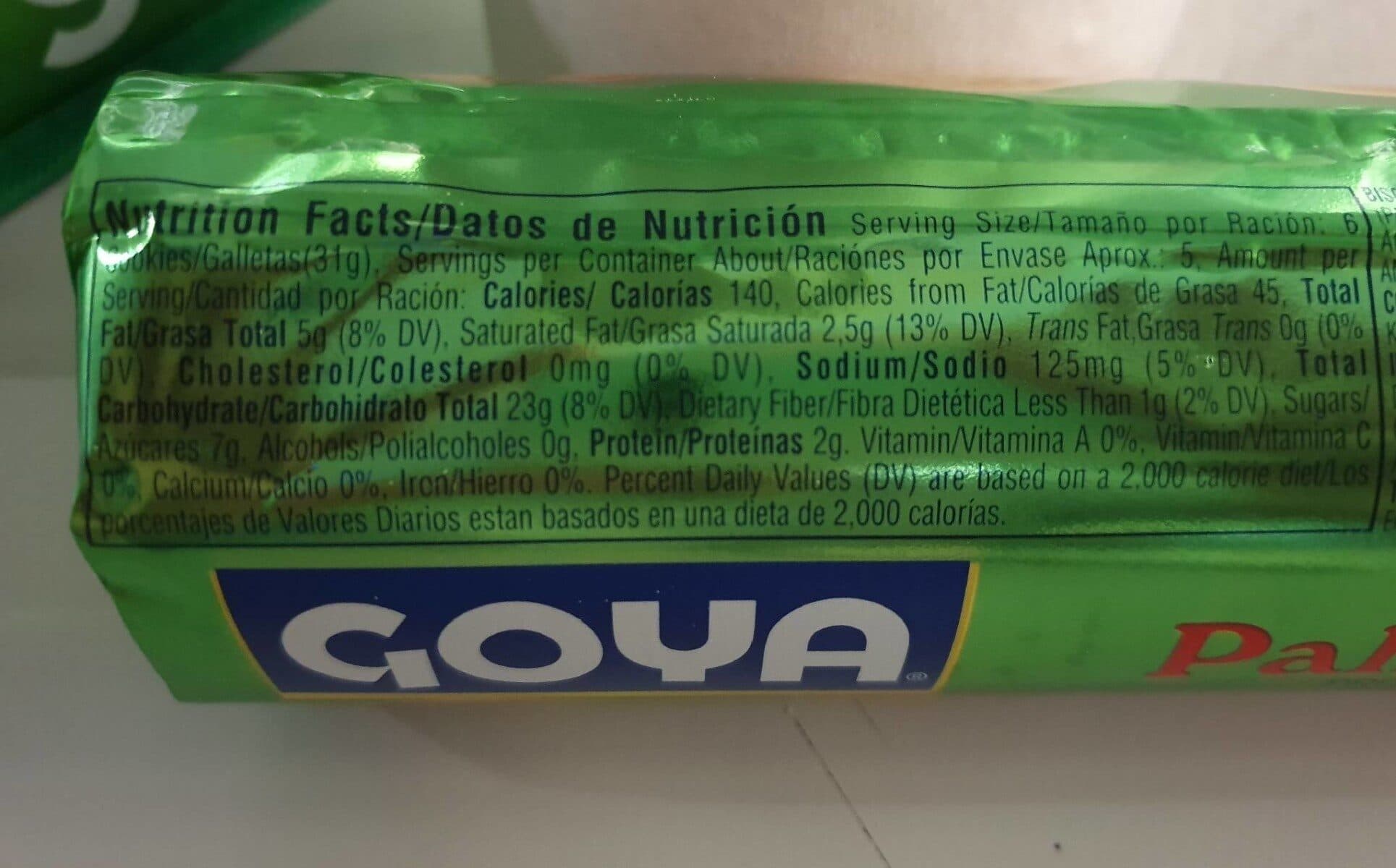 Goya Palmeritas packshot