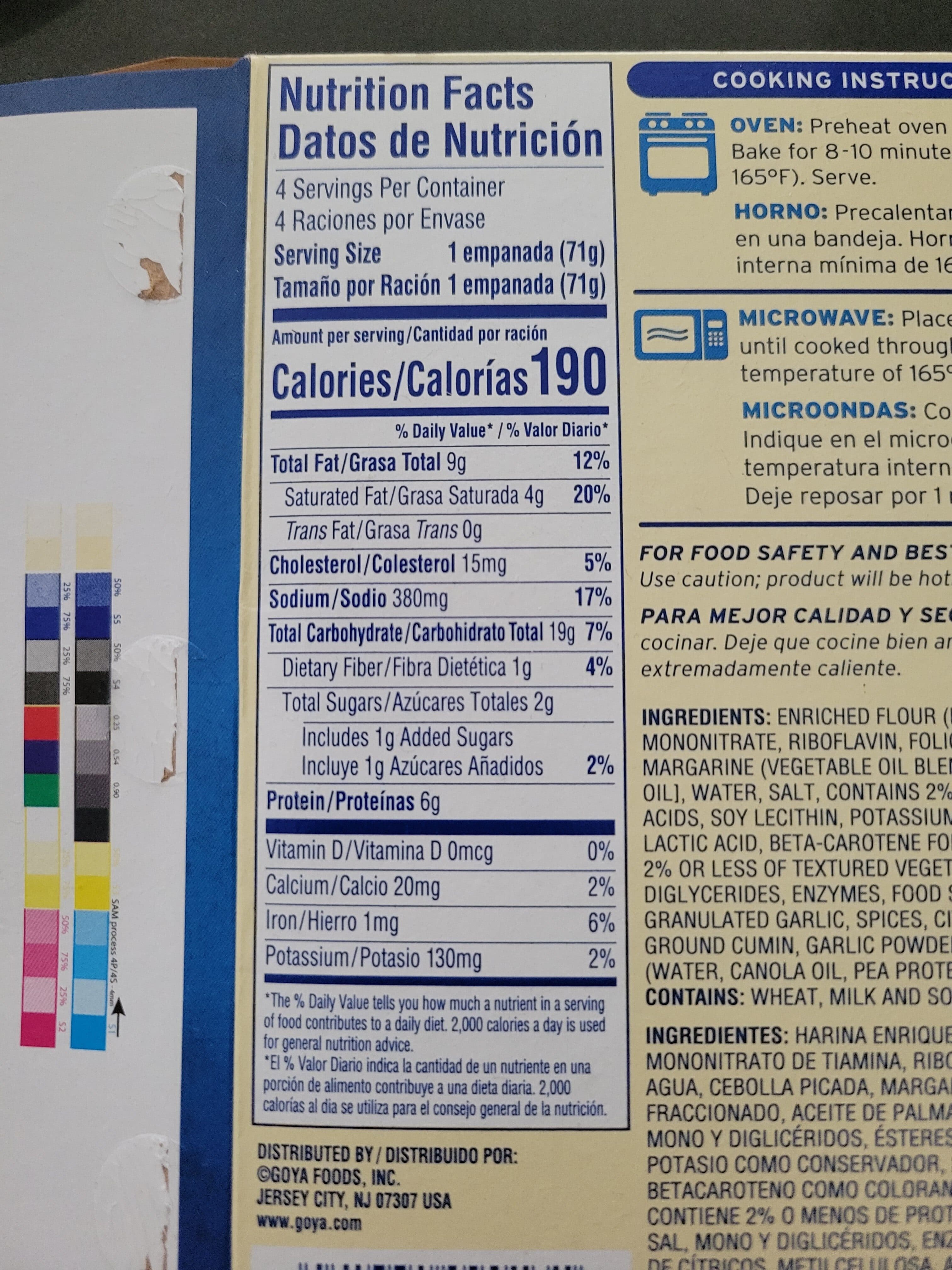 Goya Baked Beef Empanadas packshot