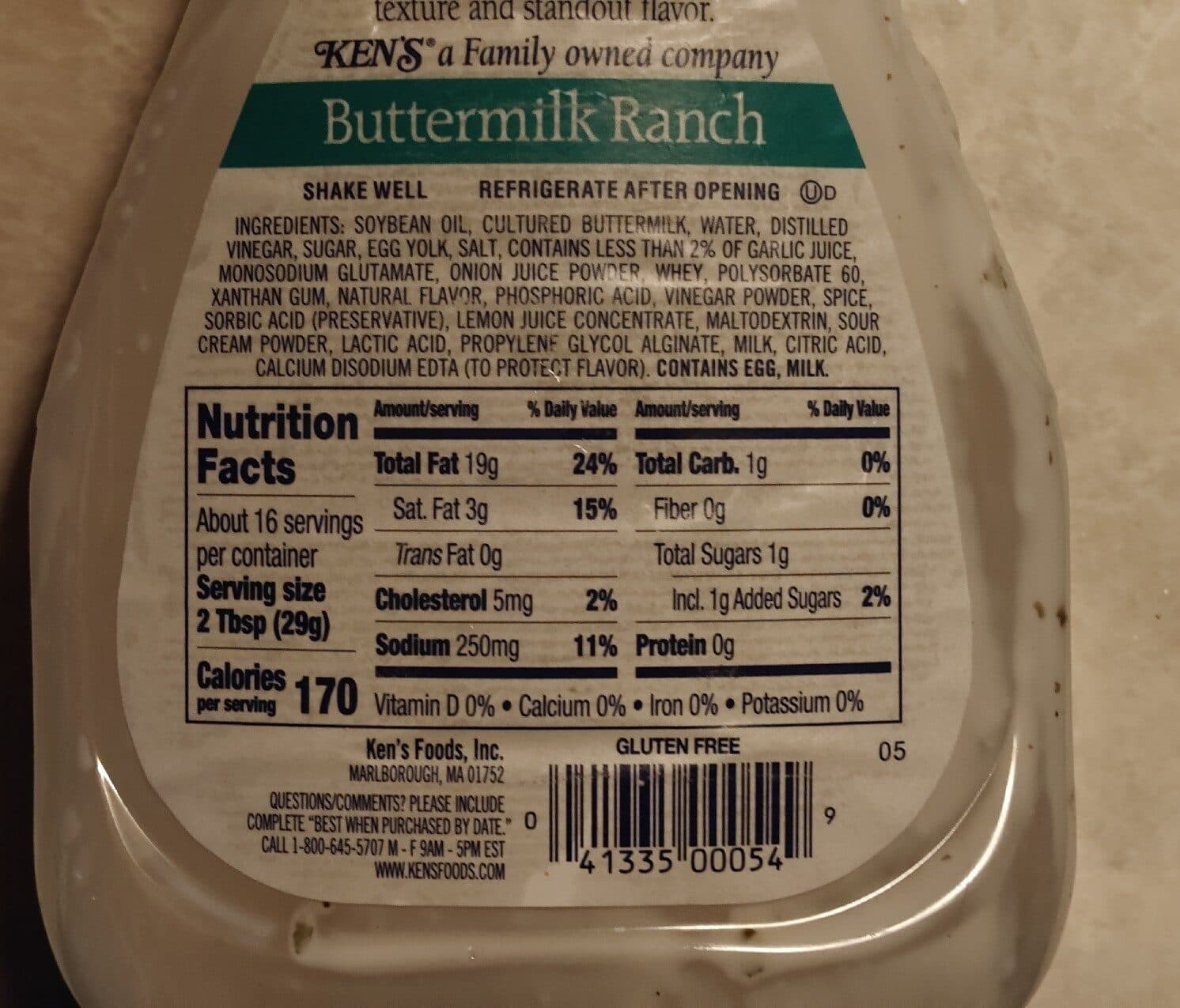 Ken's Steak House Buttermilk Ranch Dressing packshot