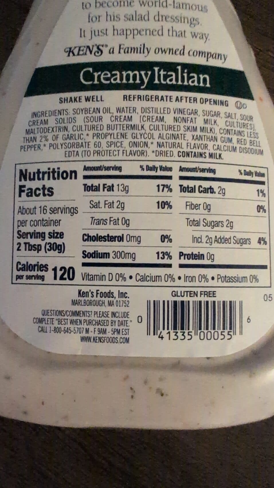 Ken's Steak House Creamy Italian Dressing packshot
