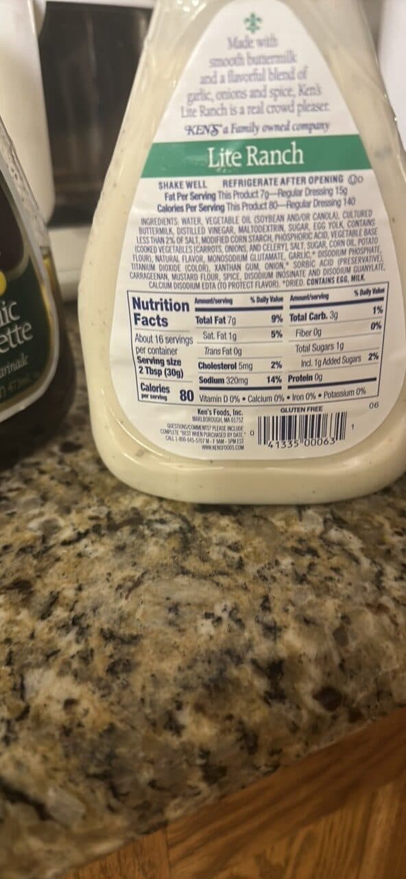 Ken's Steak House Lite Ranch Dressing packshot