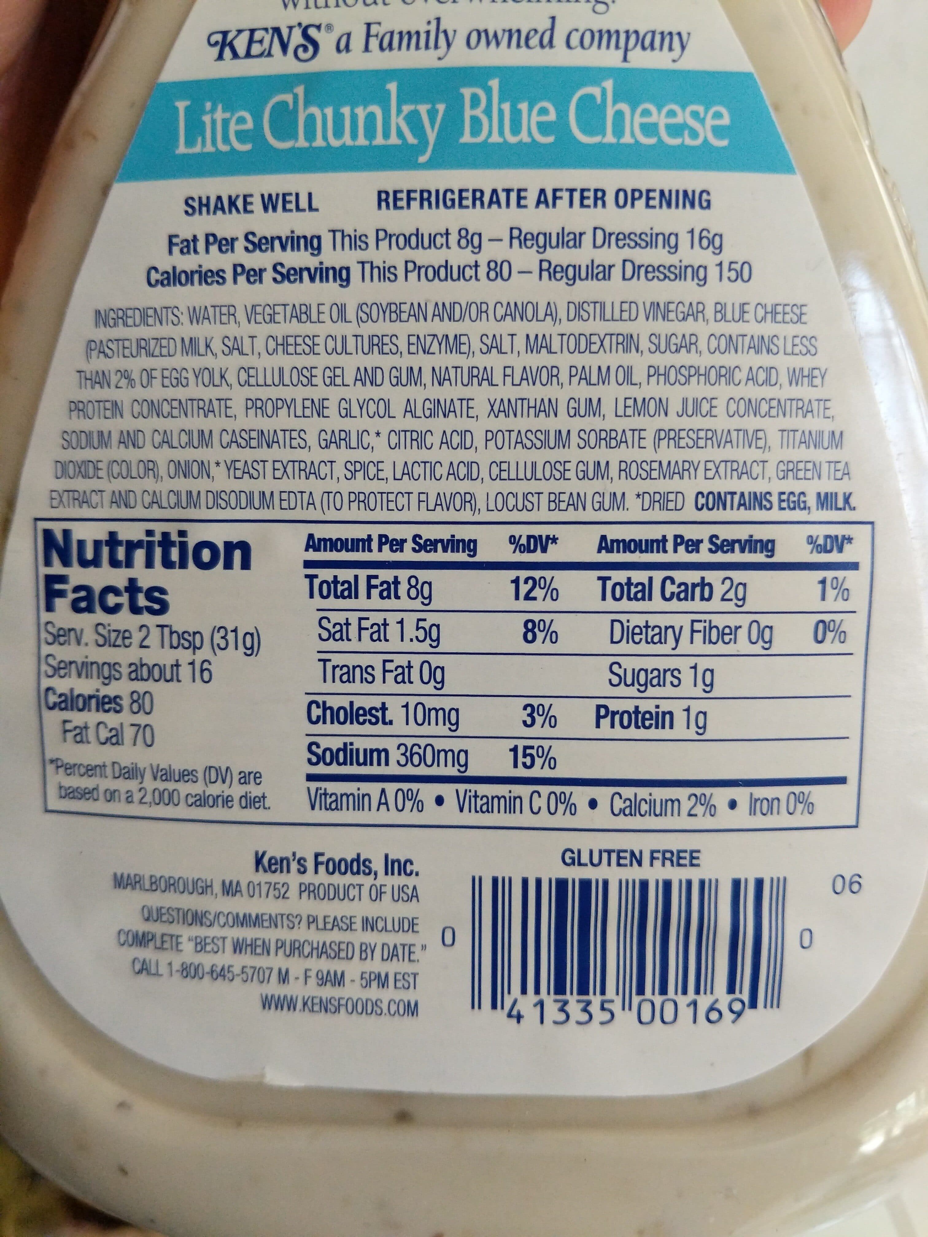 KEN'S Steak House Lite Chunky Blue Cheese Dressing packshot
