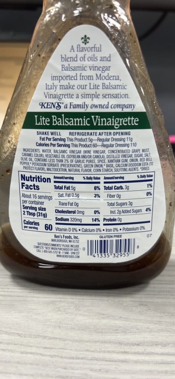 KEN'S Steak House Lite Balsamic Vinaigrette packshot