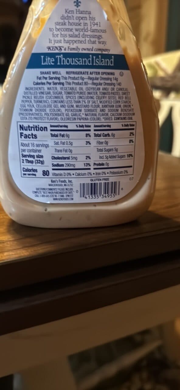 Ken's Steak House Lite Thousand Island Dressing packshot