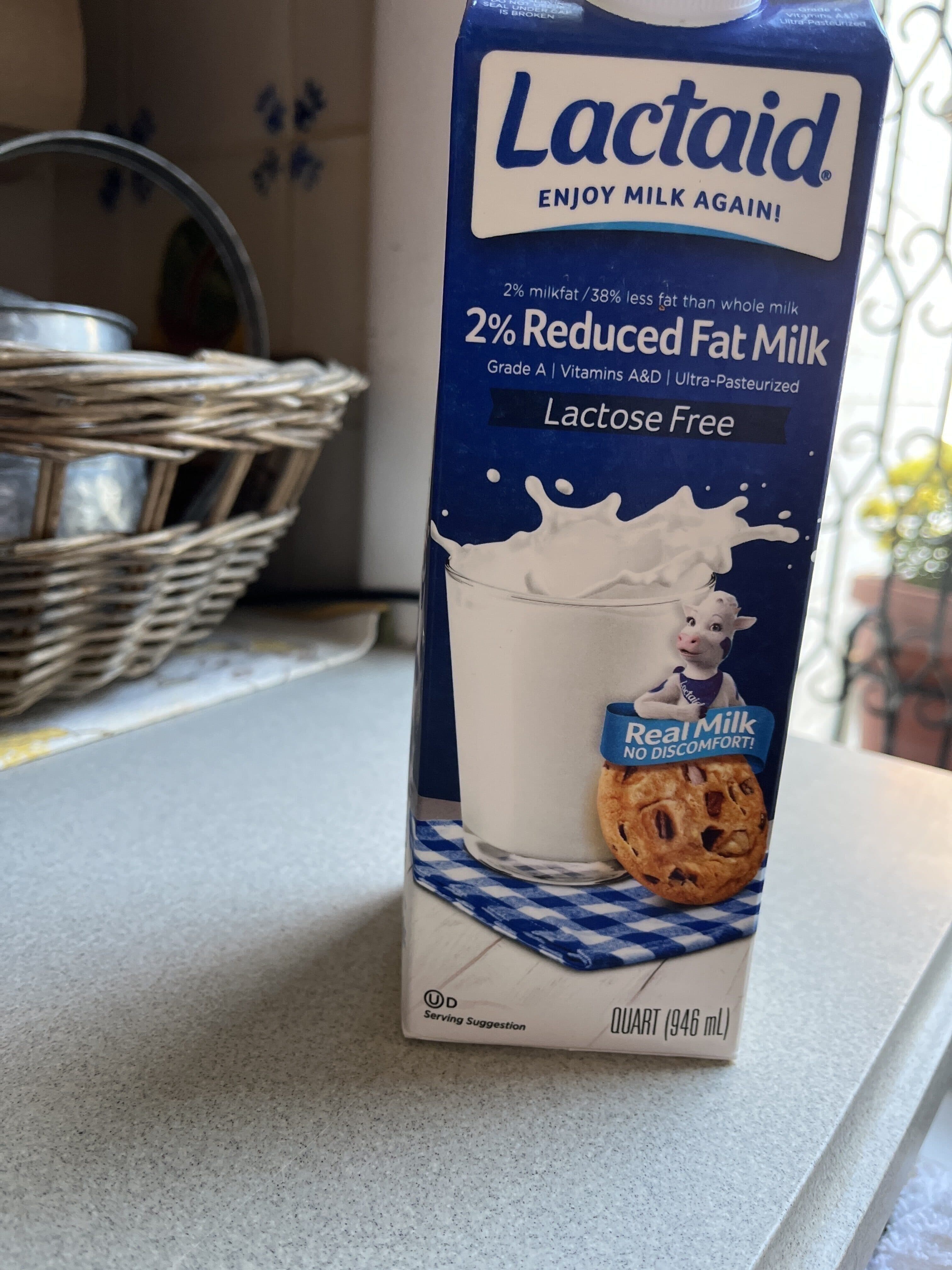 Lactaid Reduced Fat Milk packshot