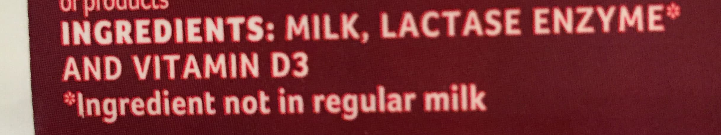 Lactaid Whole Milk Lactose Free packshot