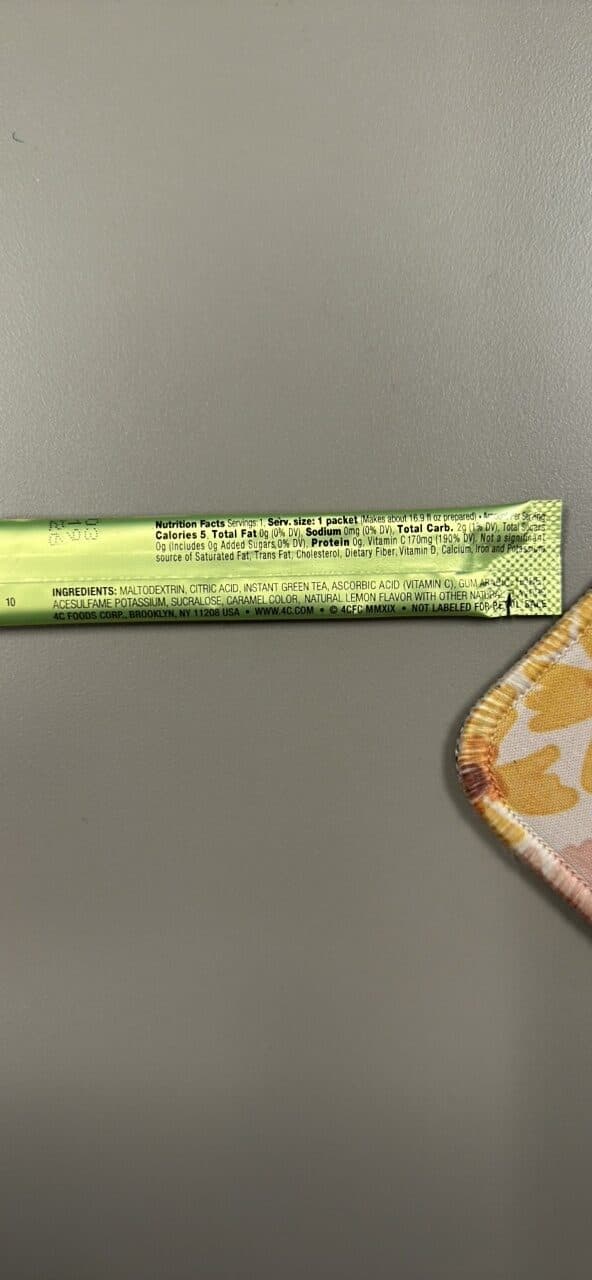 4C Tea 2 Go green tea iced tea mix packshot