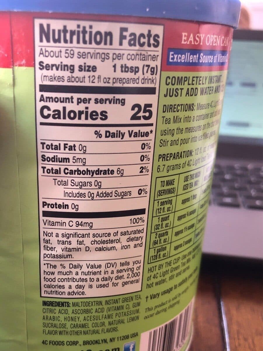 4c Green Tea Iced Tea Mix packshot