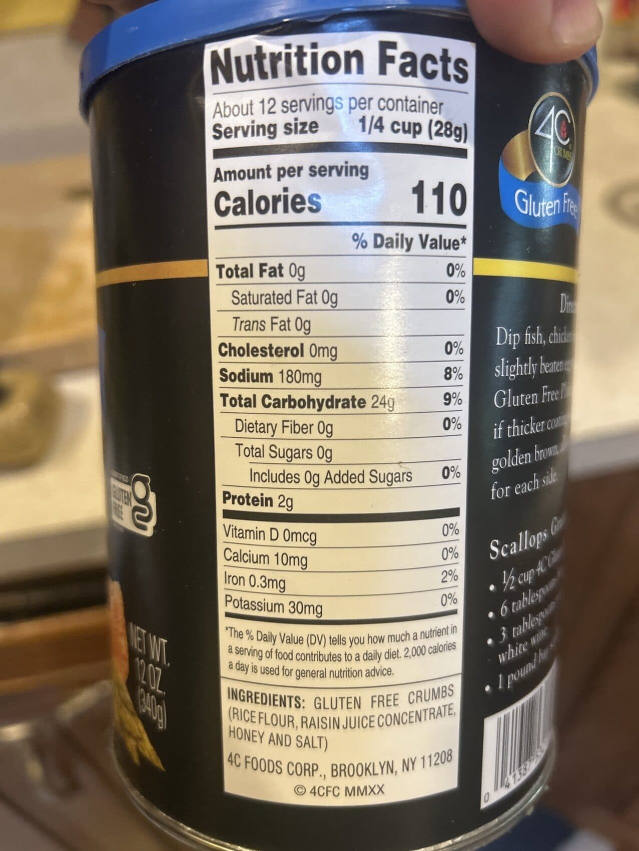 4C Plain Gluten Free Crumbs packshot