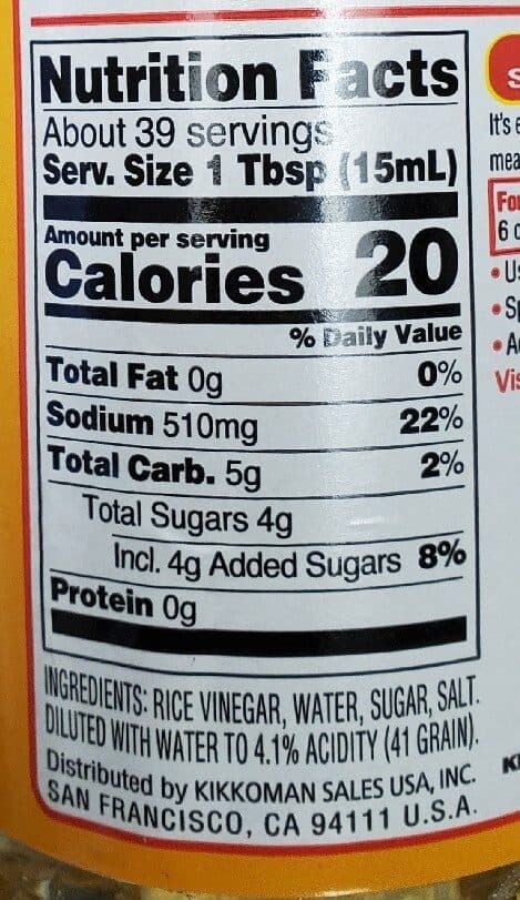 Kikkoman Sales Usa Inc. Seasoned Rice Vinegar packshot