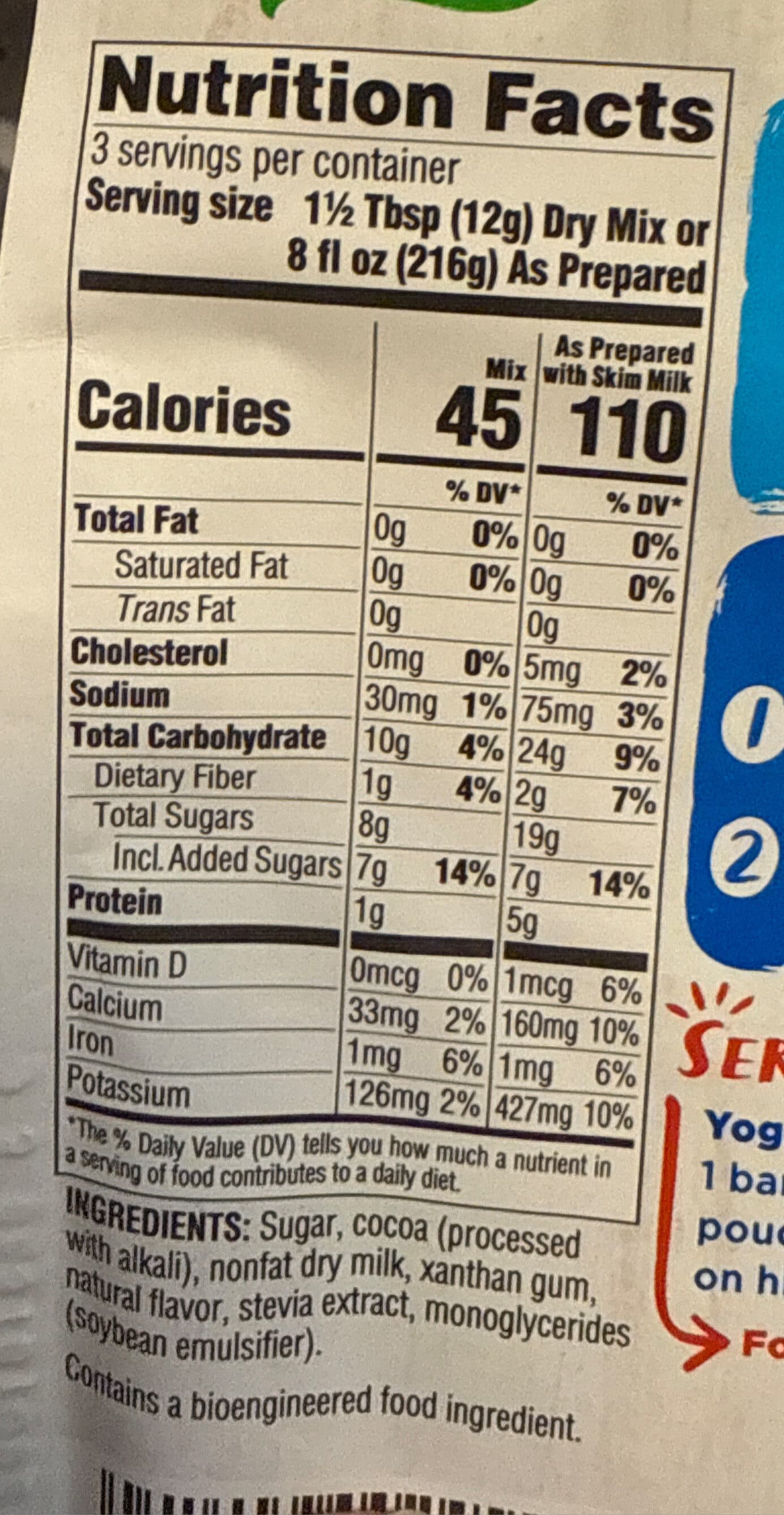 Concord Foods Concord foods, smoothie mix, chocolate banana packshot