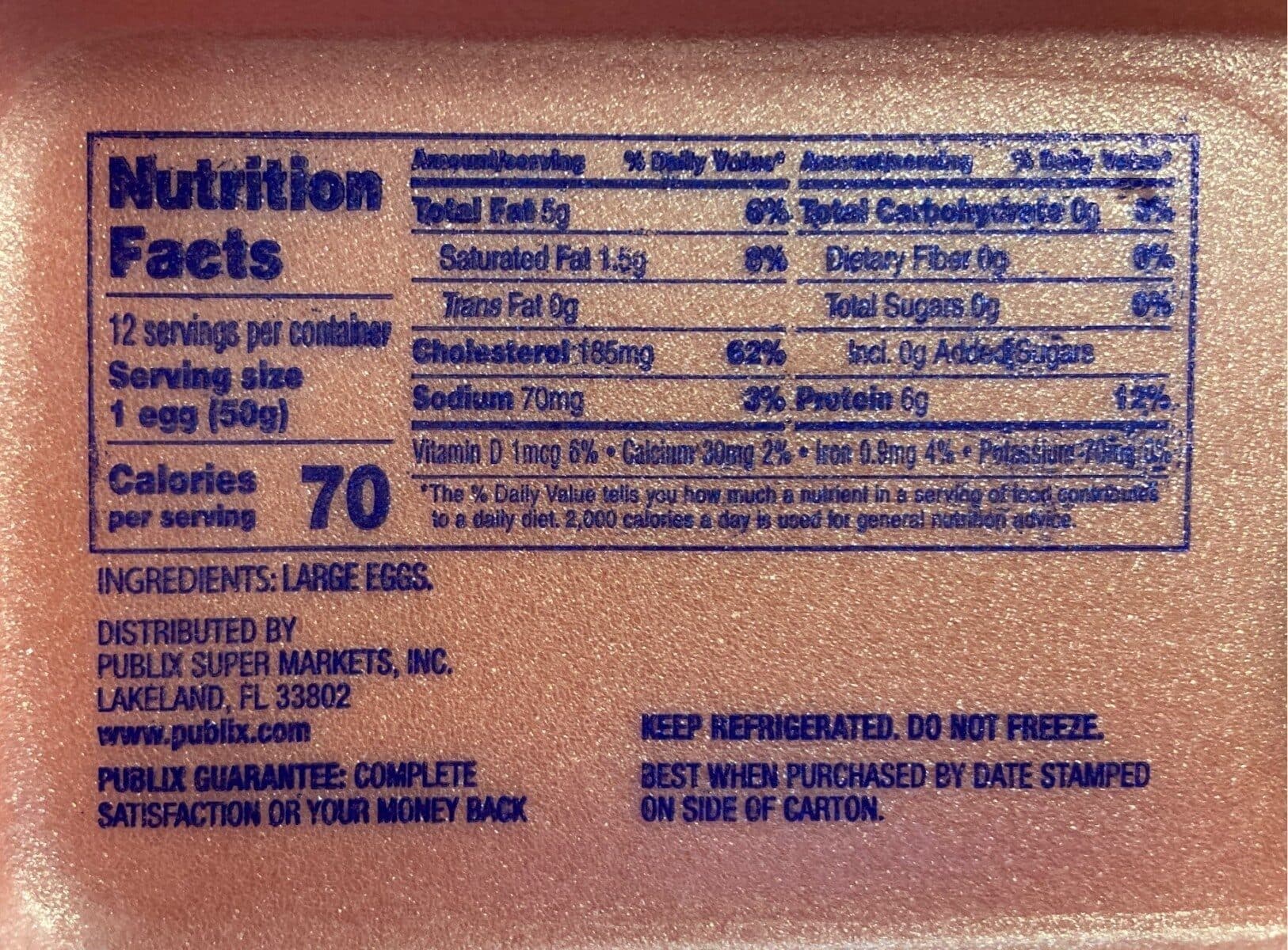 Publix Large Grade A Eggs packshot