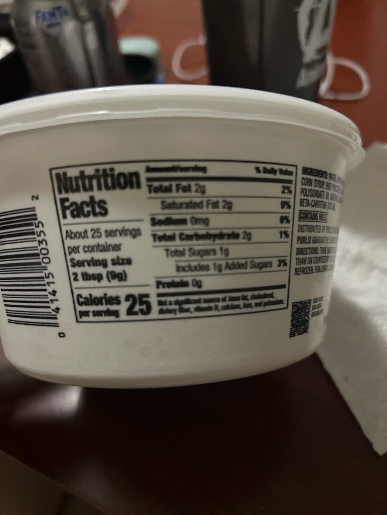 Publix Original Whipped Topping packshot
