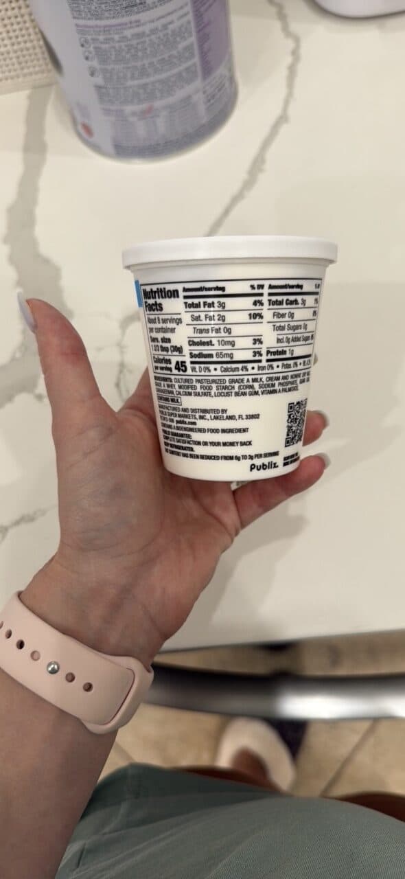 Publix LIGHT SOUR CREAM packshot