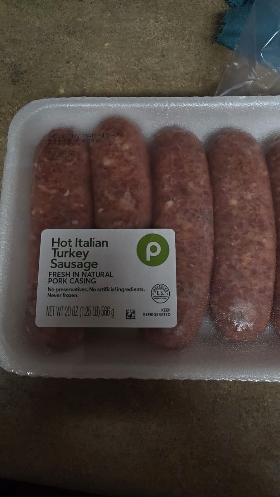 Publix Hot Italian Turkey Sausage packshot