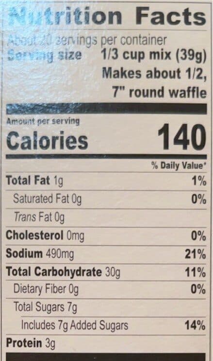 Krusteaz Light & Crispy Belgian Waffle Mix packshot