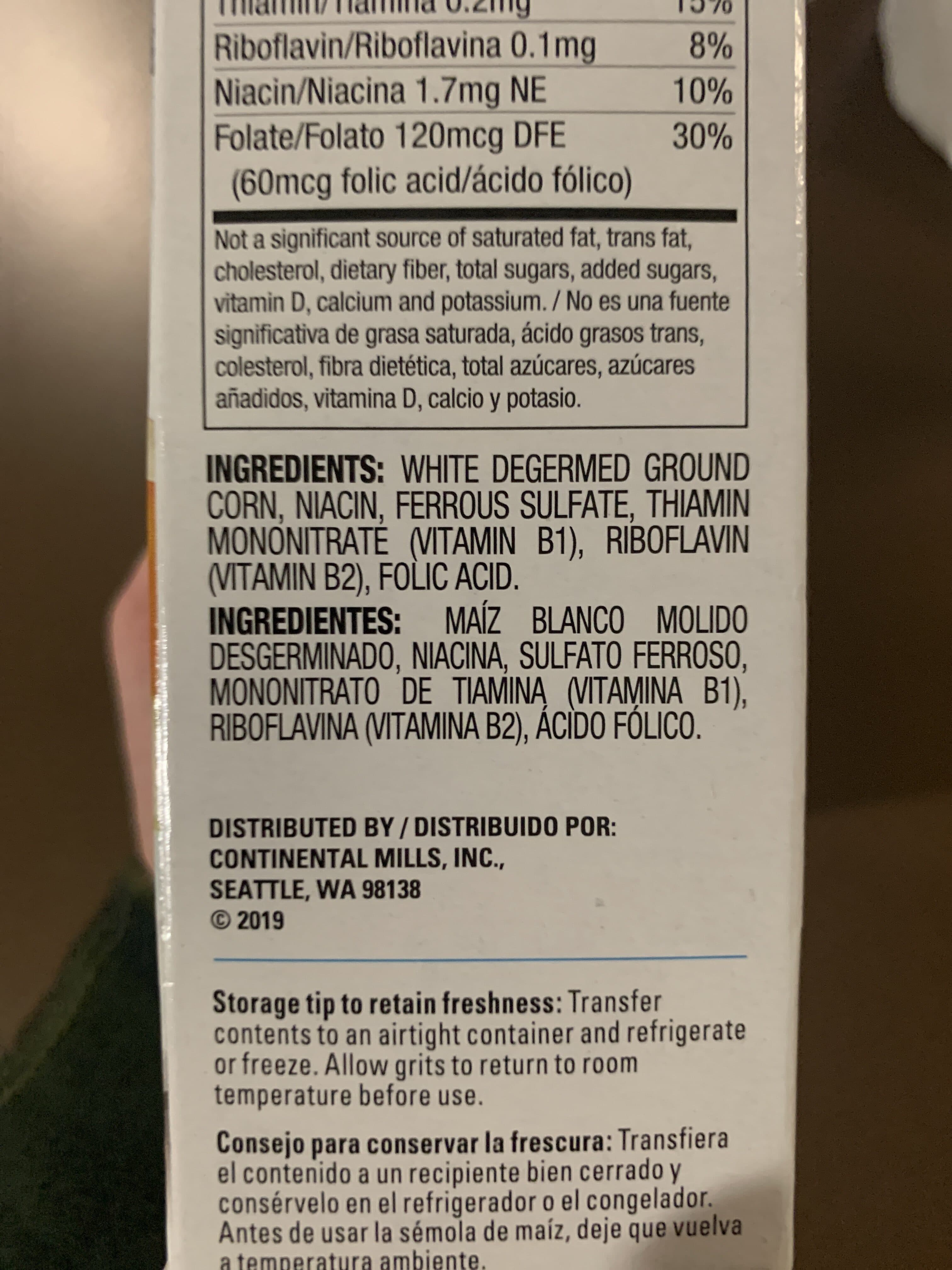 Albers Enriched Hominy Quick Grits packshot