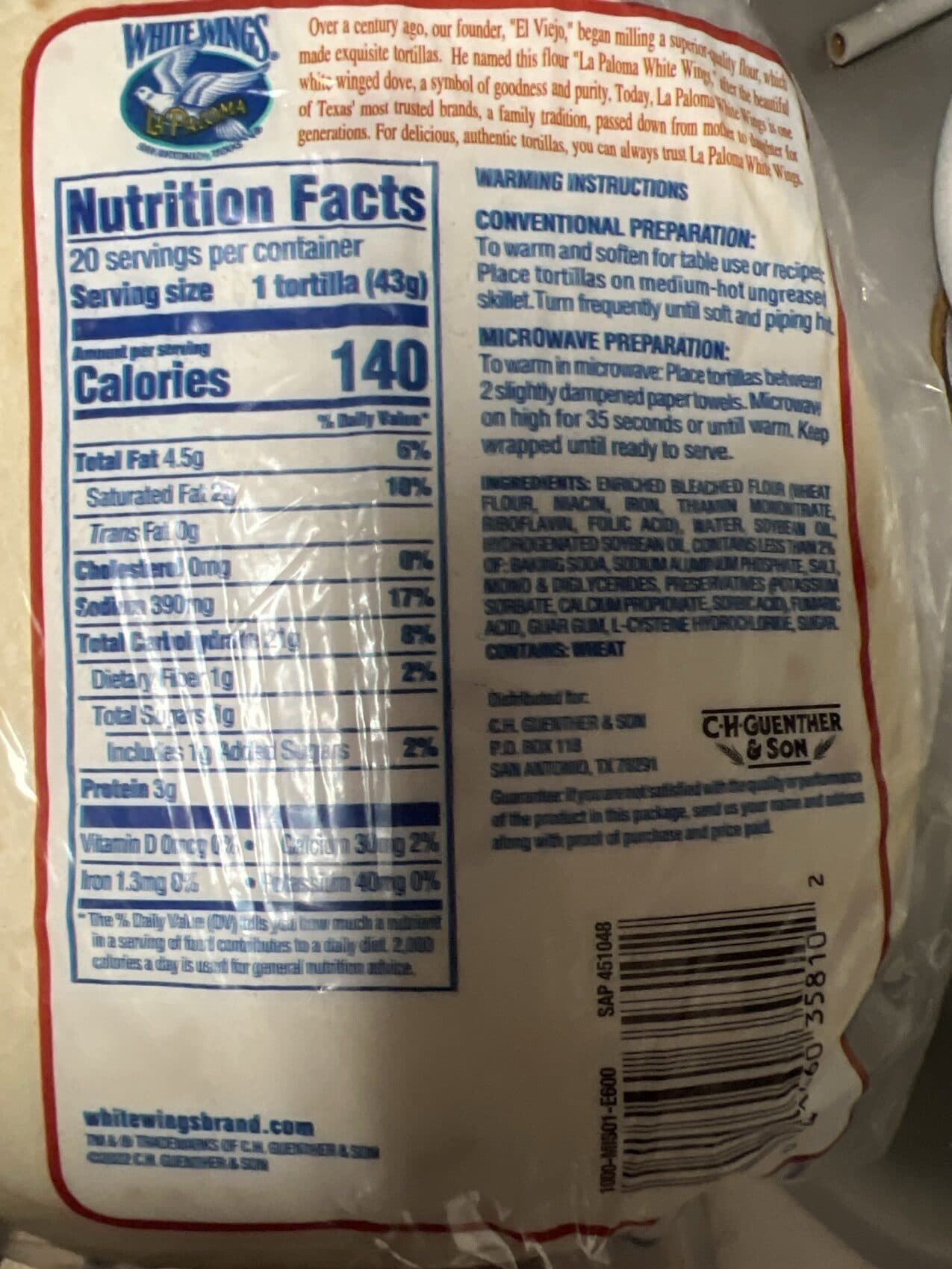 White Wings Flour Tortillas packshot