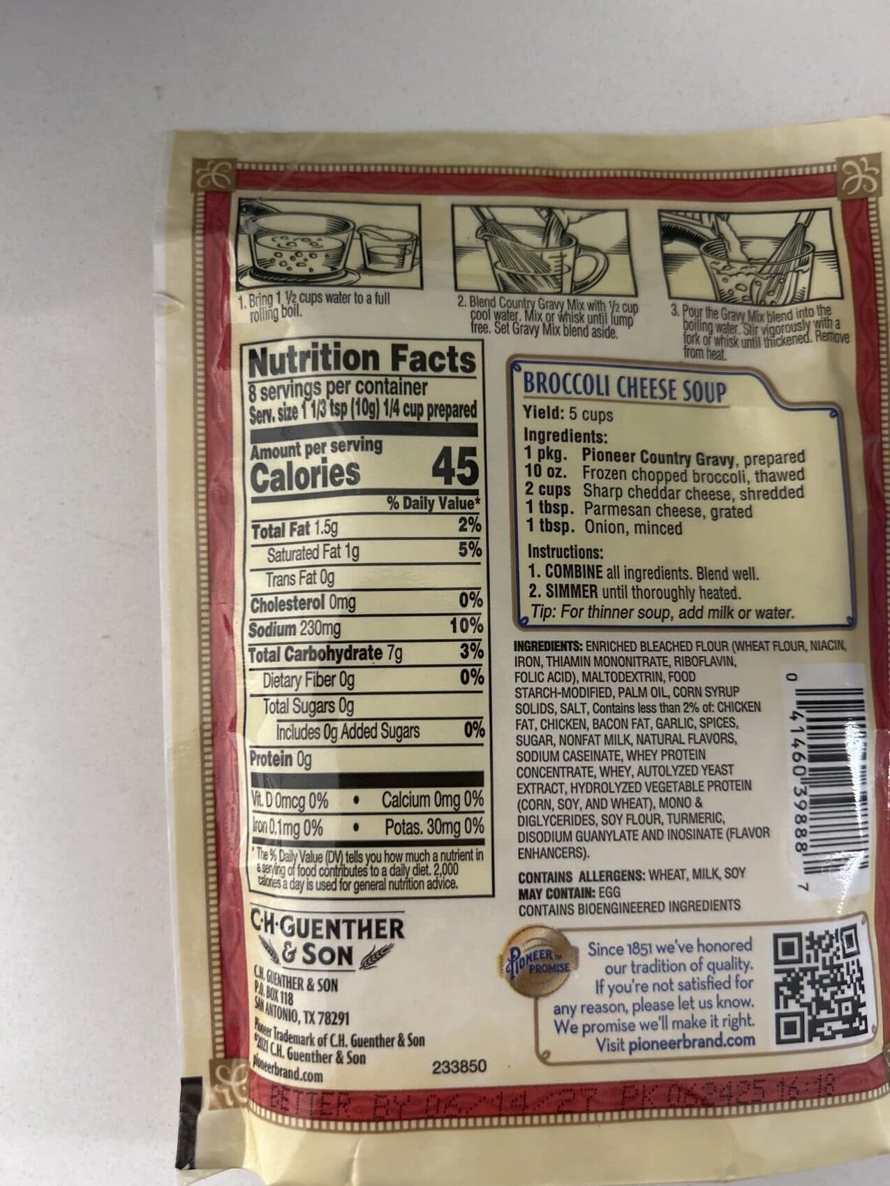 C.H. Guenther COUNTRY GRAVY MIX packshot