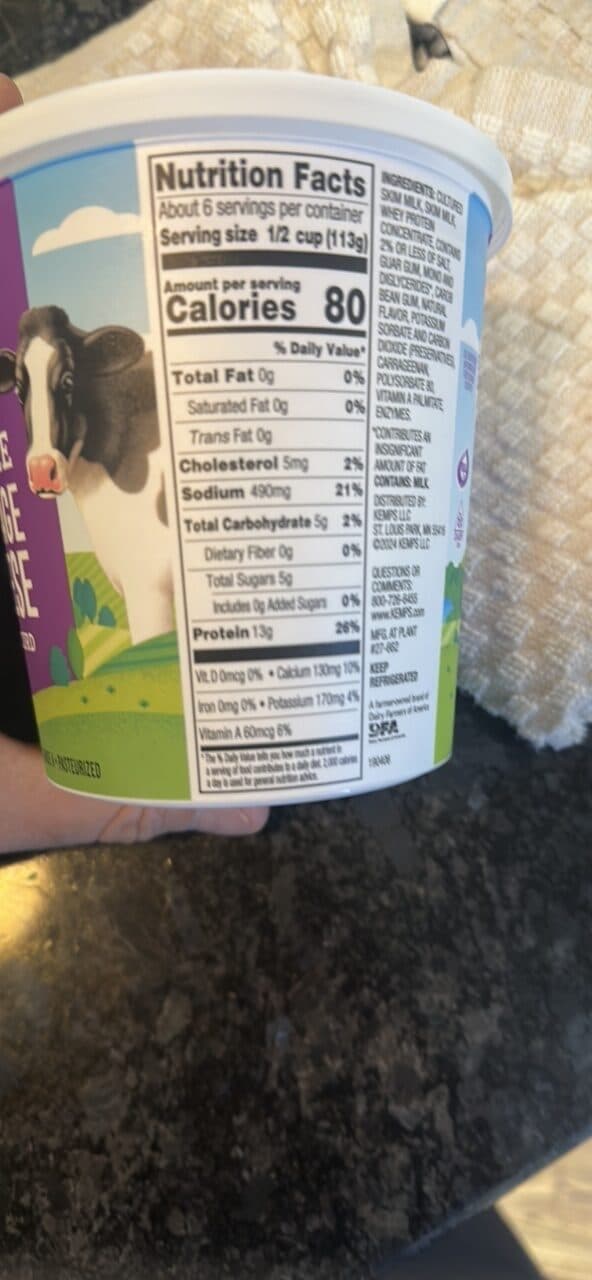 KEMPS FAT FREE COTTAGE CHEESE SMALL CURD packshot