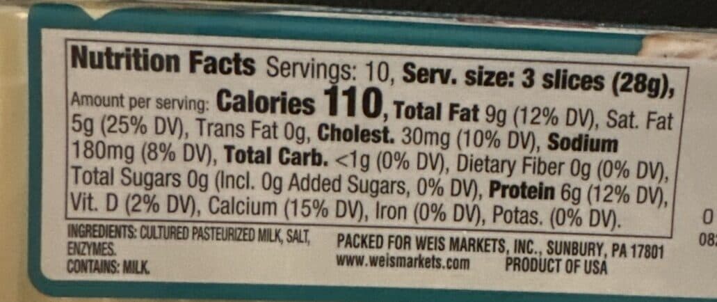 Weis White Cheddar Cheese packshot