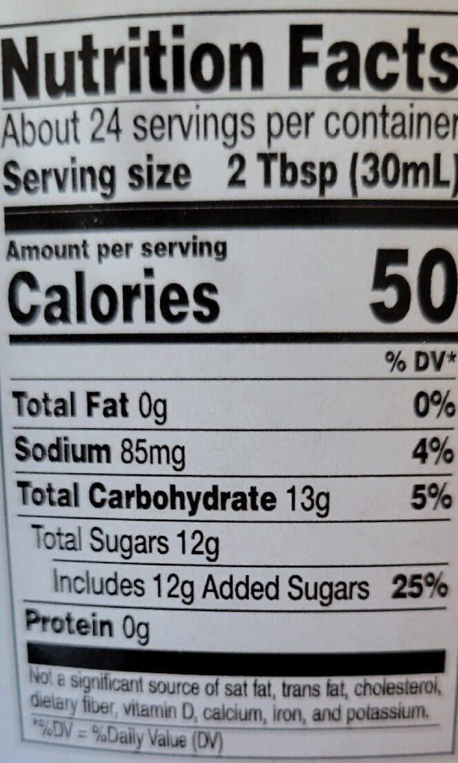 Weis Quality Original Lite Reduced Calorie Syrup packshot