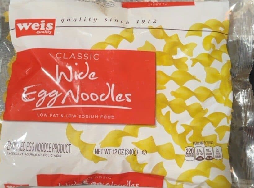 weis WIDE EGG NOODLES packshot
