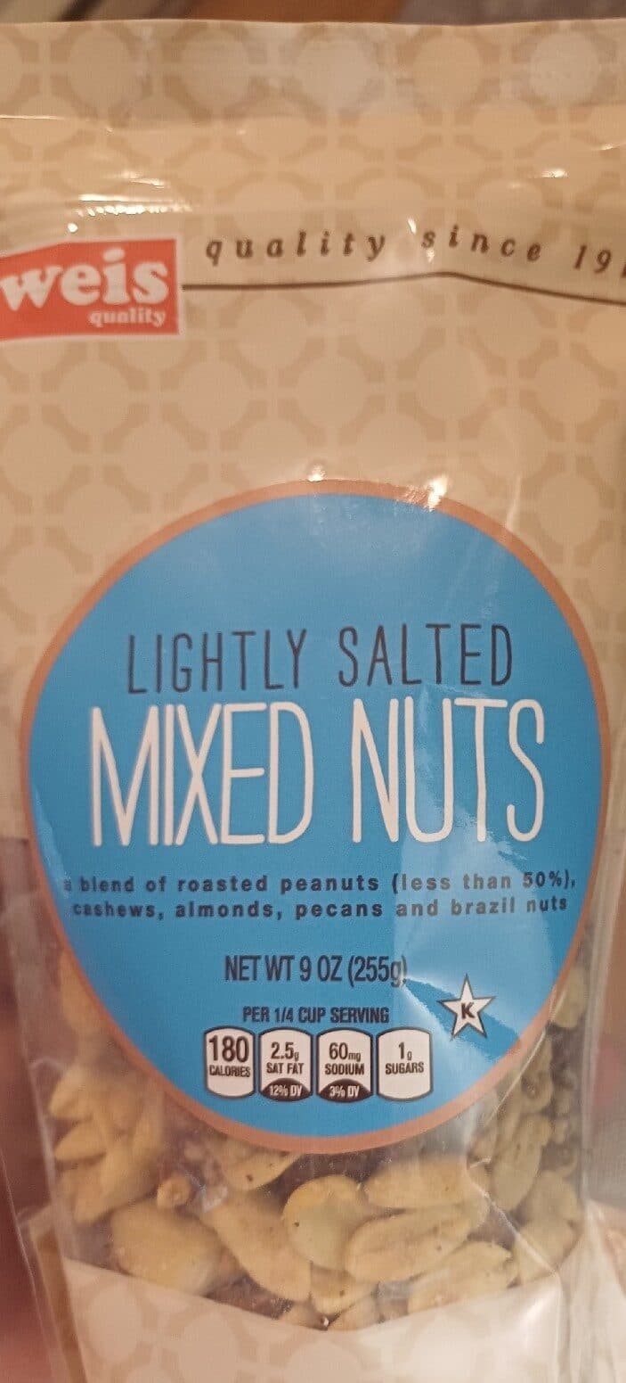 Weis Lightly Salted Mixed Nuts packshot