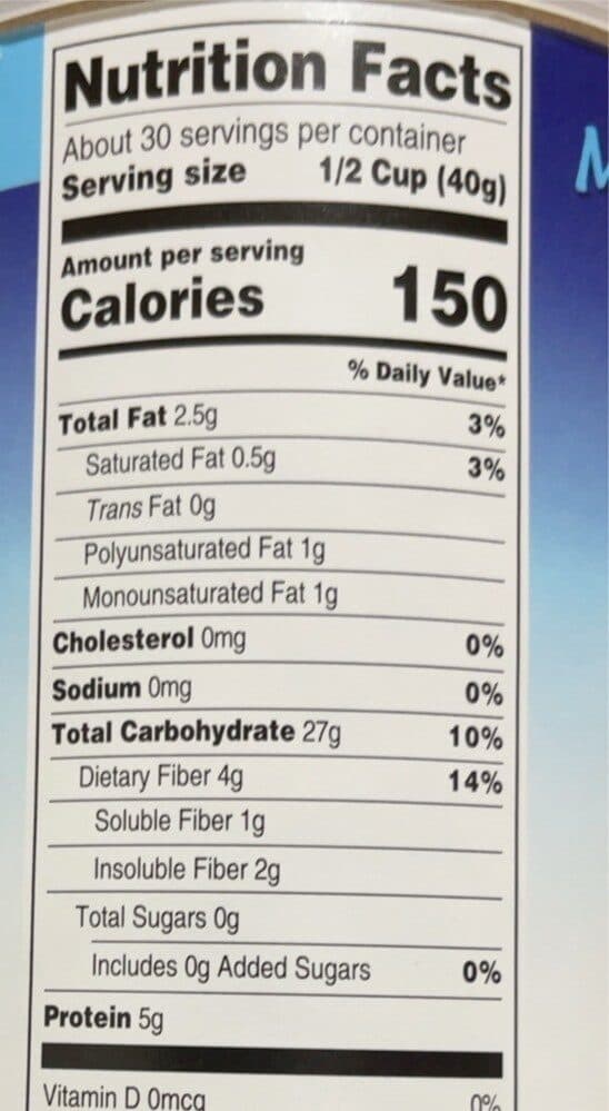 Millville (Aldi) Hearty 100% whole grain old fashioned rolled oats packshot