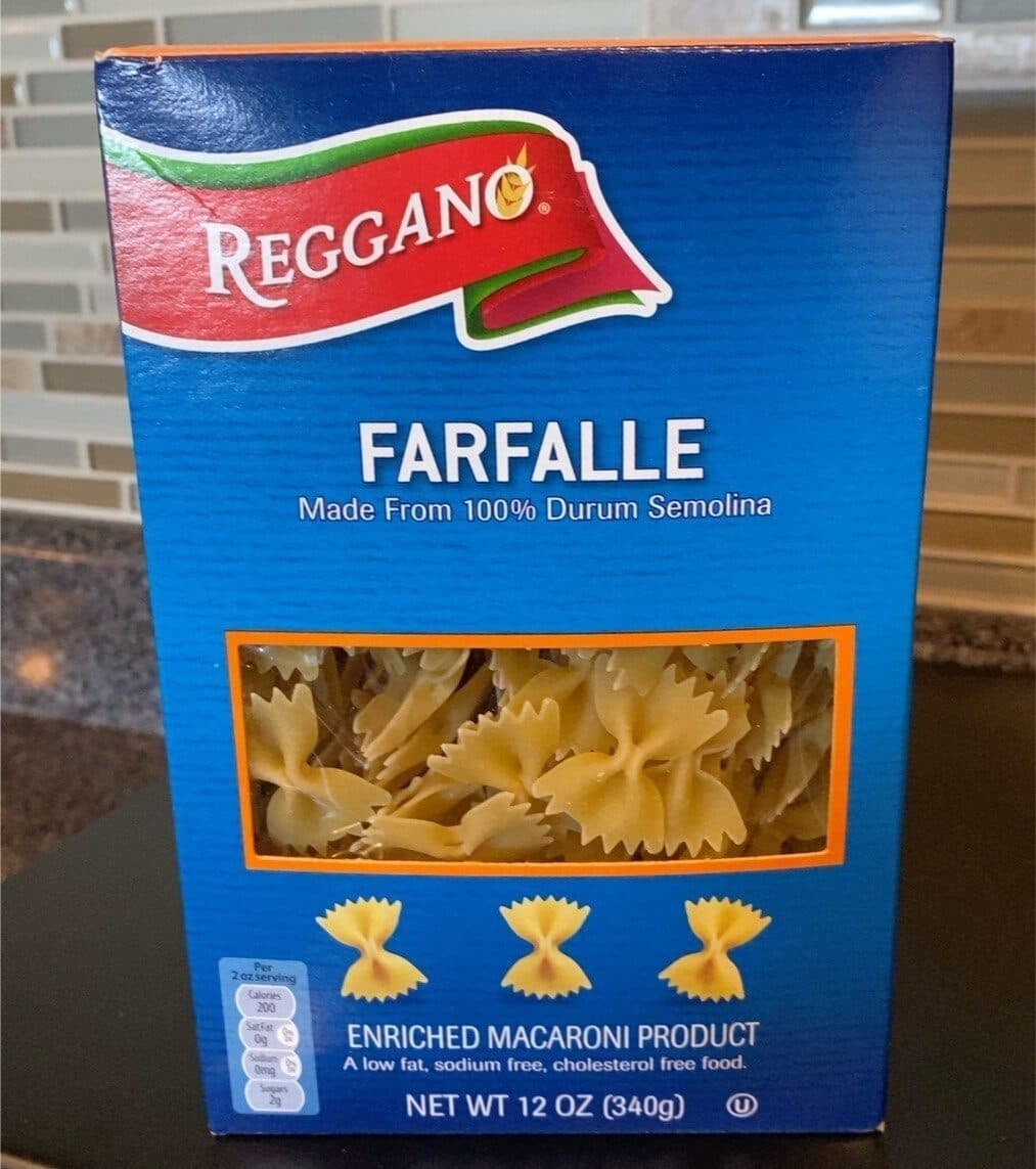 Reggano Farfalle Enriched Macaroni Product packshot