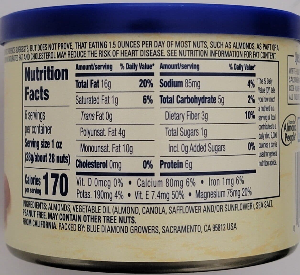 Blue Diamond Roasted Salted Almonds packshot