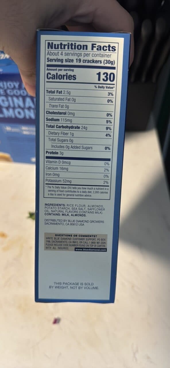 Blue Diamond Almonds Almond Nut-Thins Original packshot