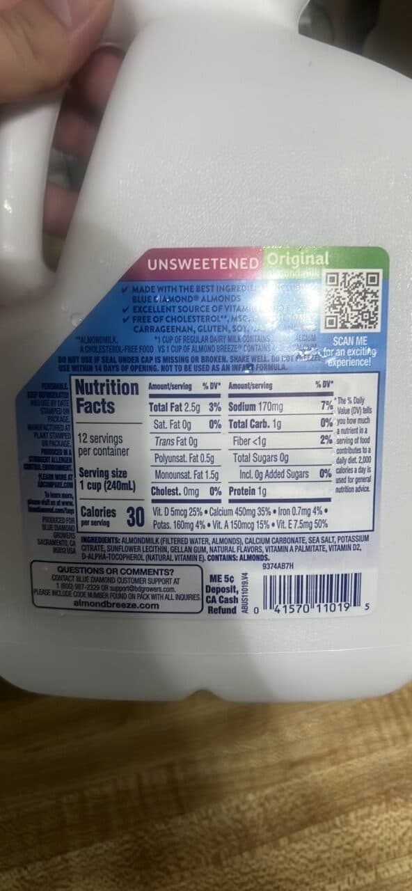 Blue Diamond Almonds almondmilk packshot