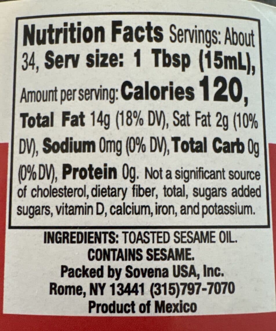 Cookwell Toasted Sesame Oil packshot