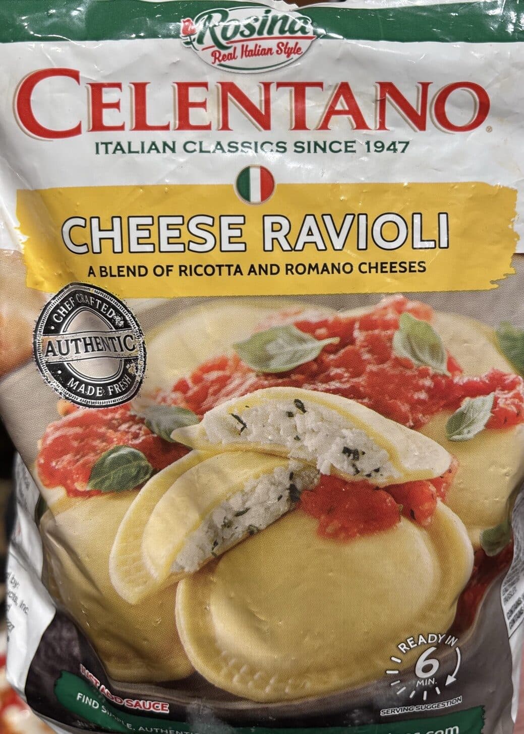 Celentano Cheese Ravioli packshot