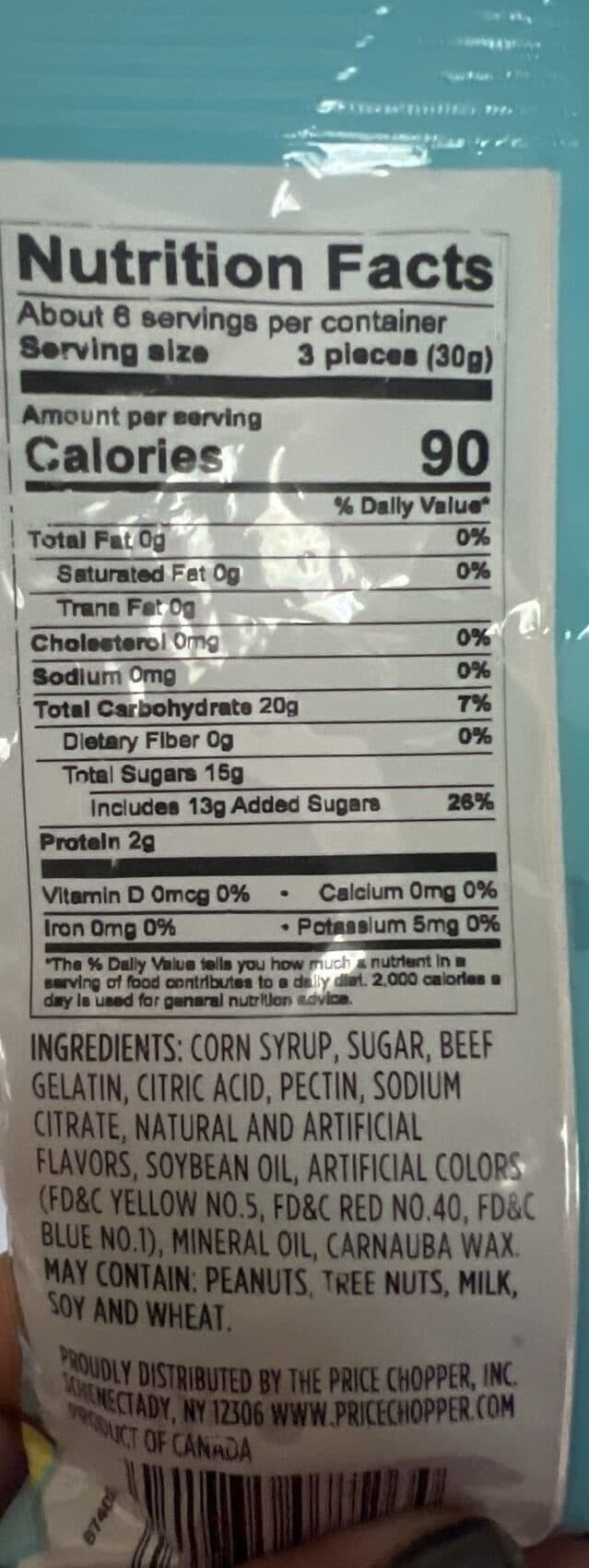 Price Chopper Goodies Gummi Worms packshot