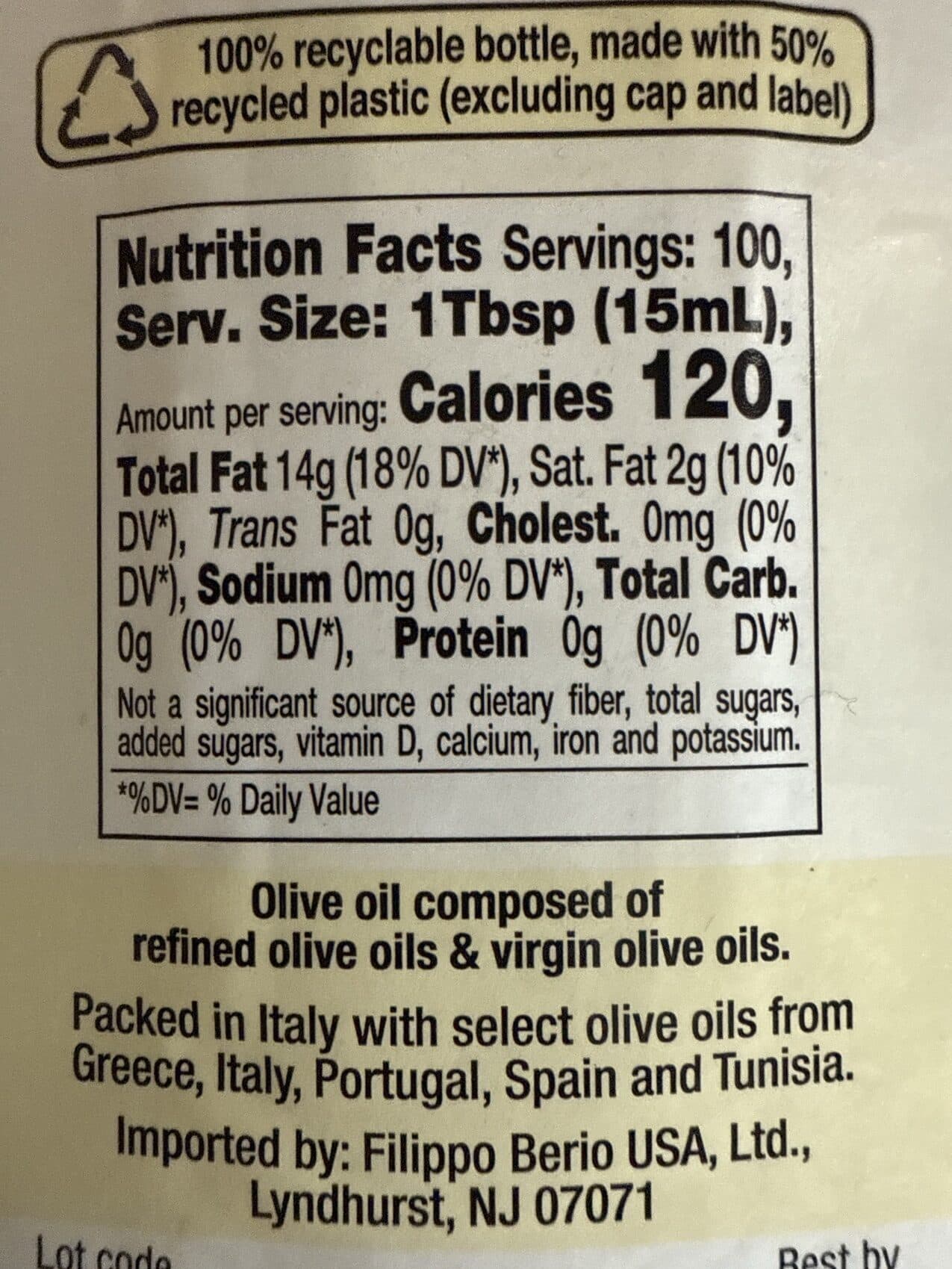 Filippo Berio Extra Light Tasting Olive Oil packshot