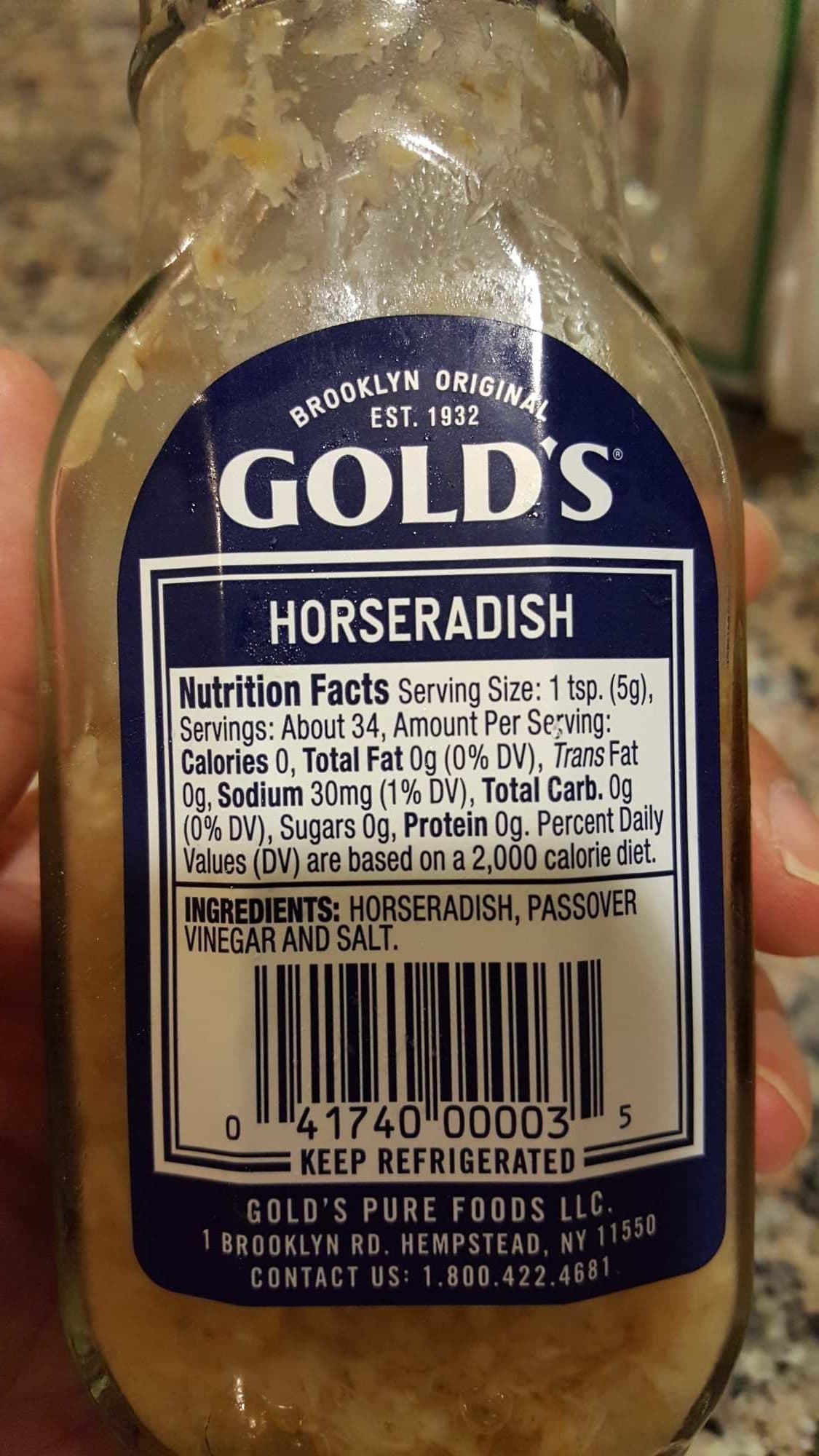 Gold's Pure Foods Llc. Gold's, Horseradish packshot