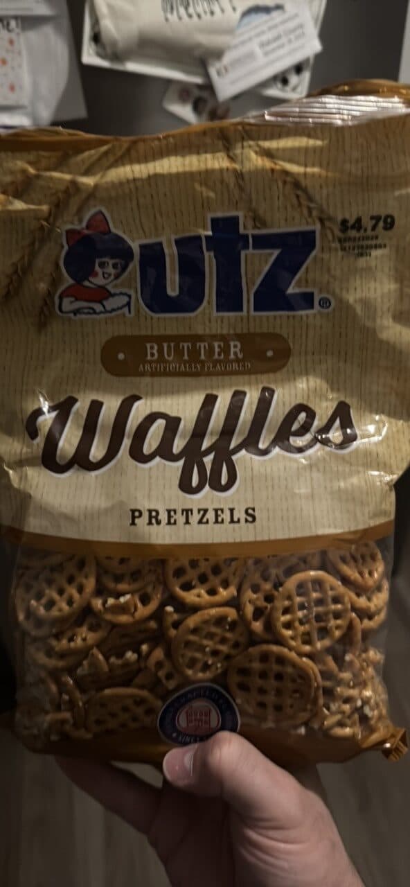 Utz Butter Waffles Pretzels packshot