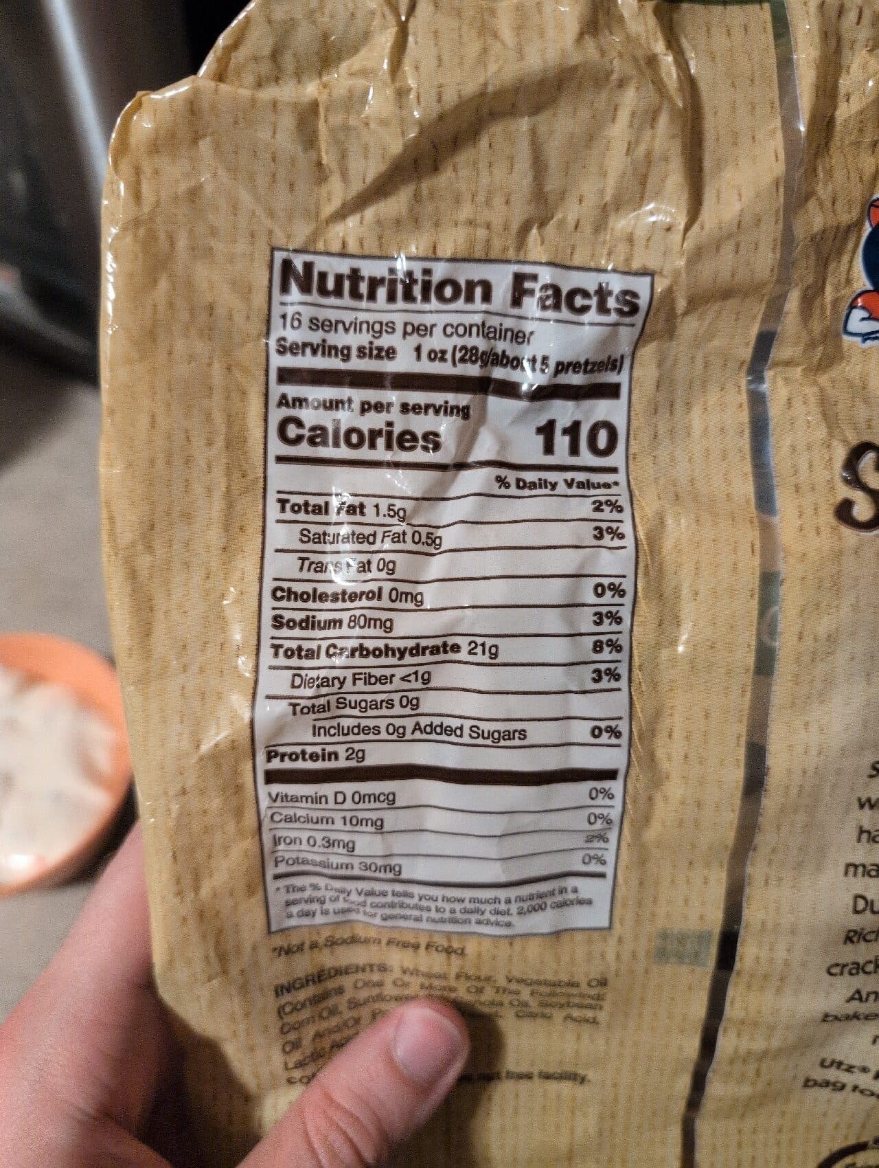 Utz Sourdough Specials Unsalted Pretzels packshot