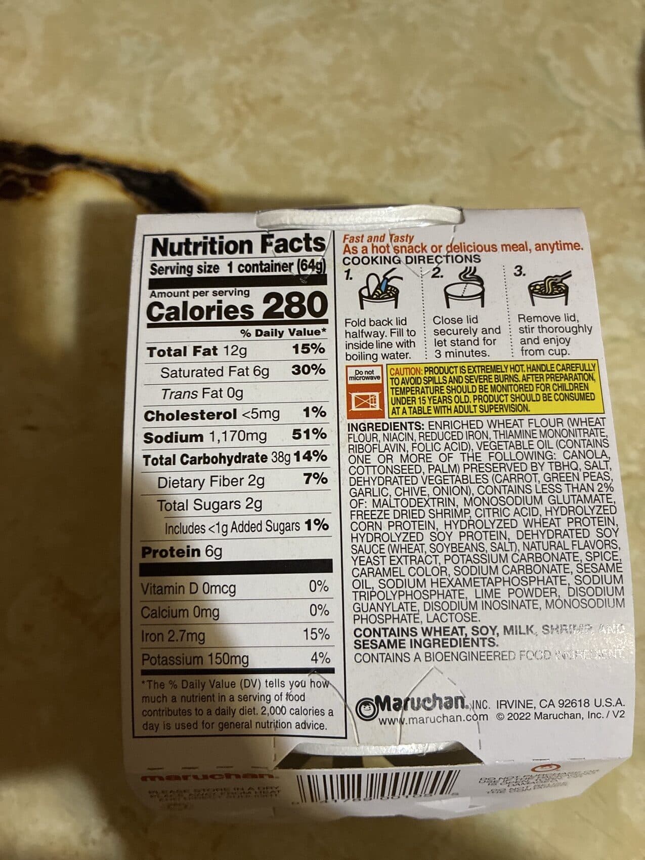 Maruchan Lime Flavor with Shrimp Ramen Noodle Soup packshot