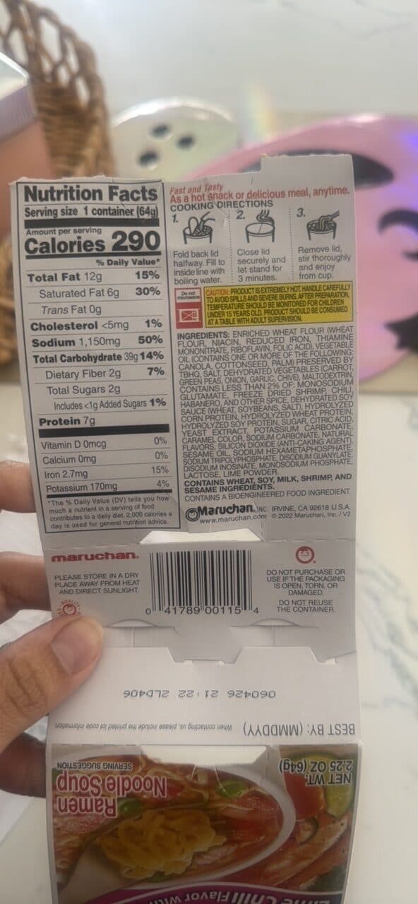 Maruchan Ramen noodles spicy packshot