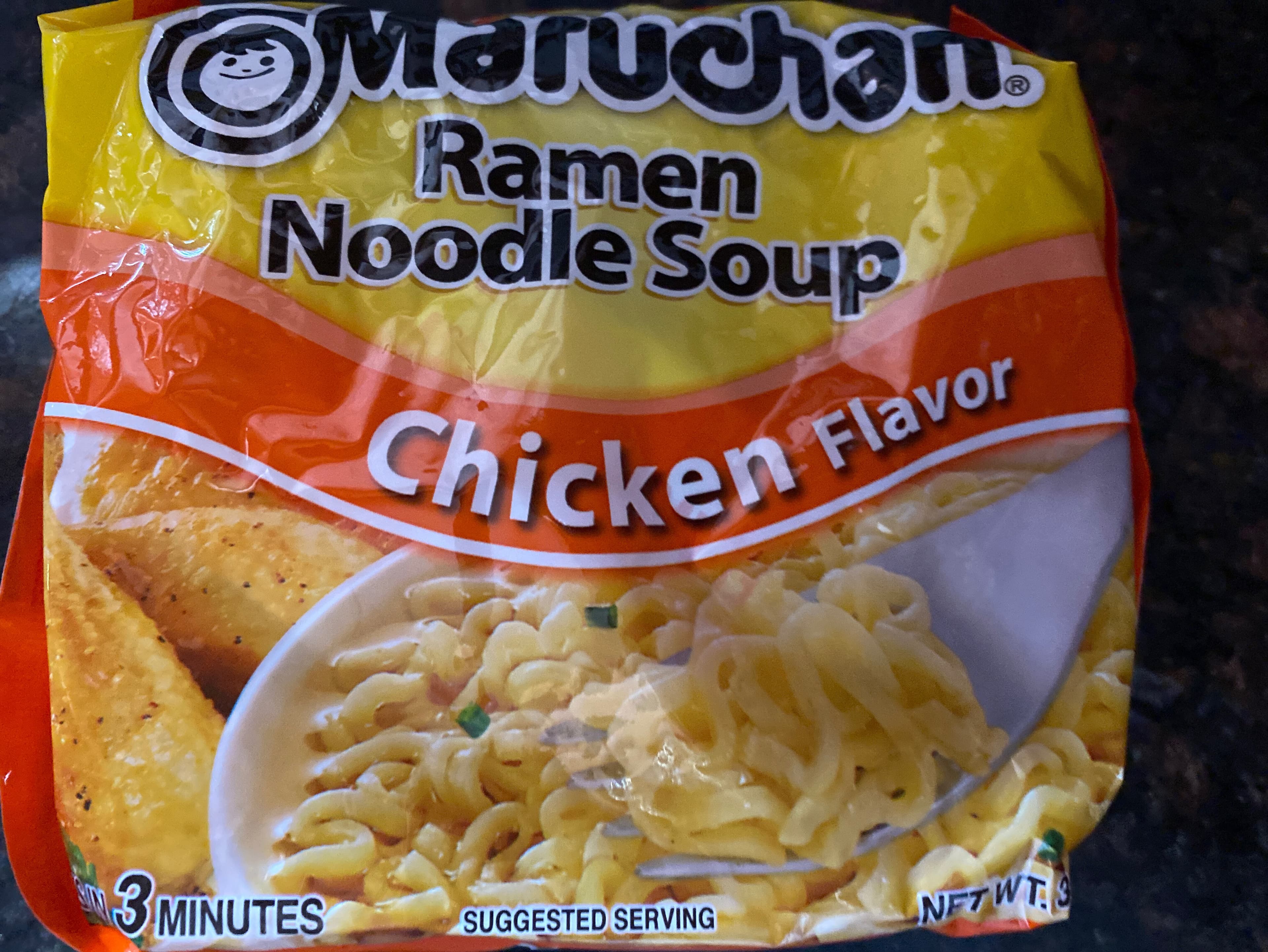 Maruchan Ramen noodle soup chicken packshot