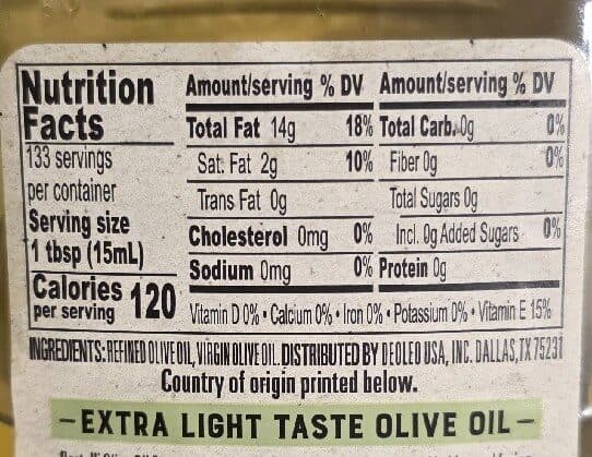 Bertolli Extra Light Tasting Olive Oil packshot