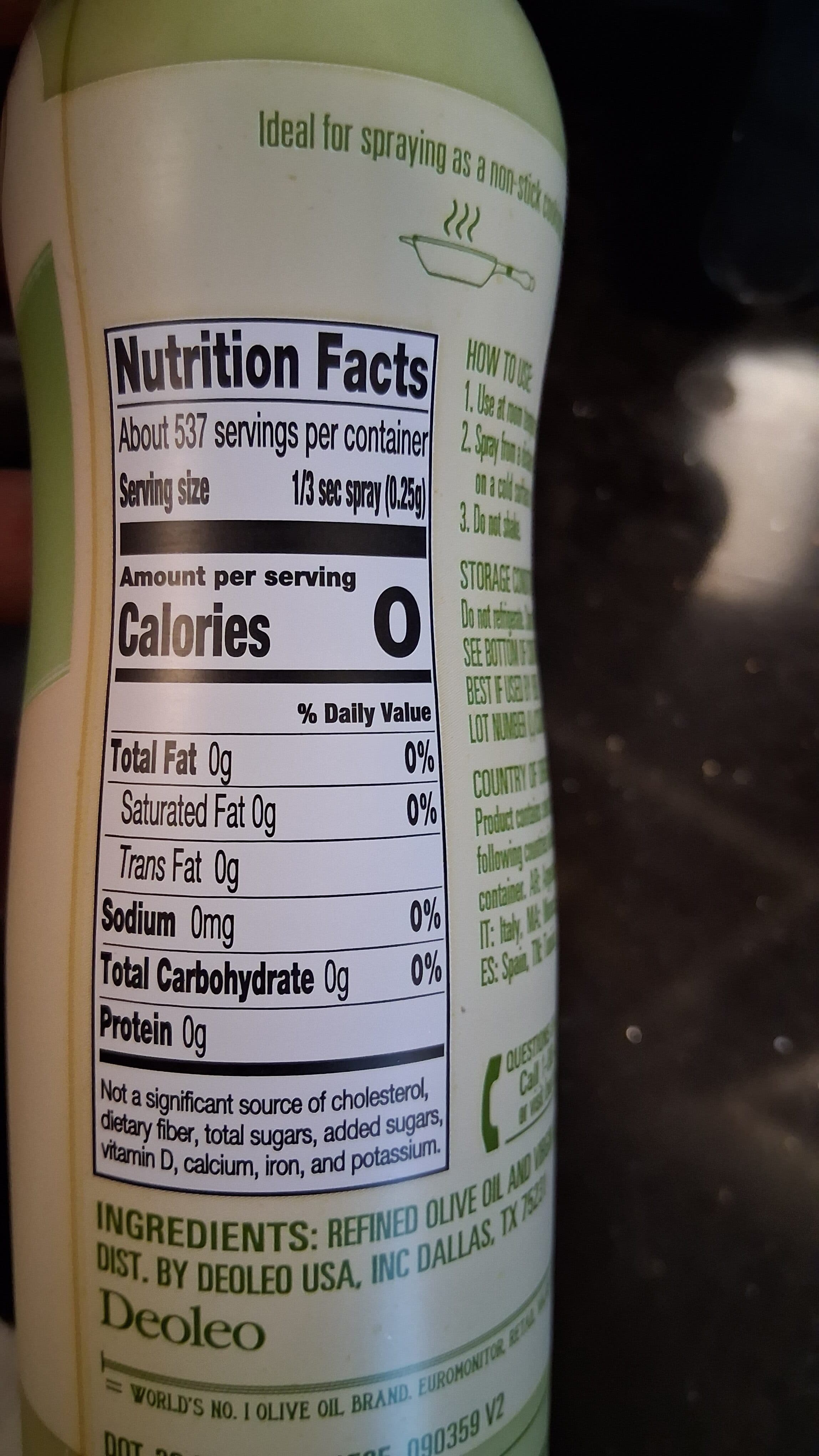 Bertolli 100% Extra Light Tasting Olive Oil Spray packshot